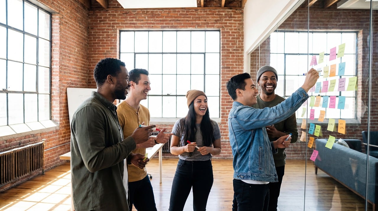diverse team office collaboration